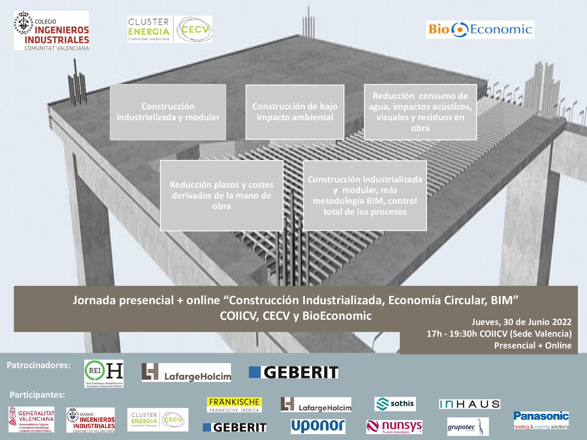 Jornada “Construcción Industrializada, Economía Circular, BIM” COIICV & CECV & BioEconomic